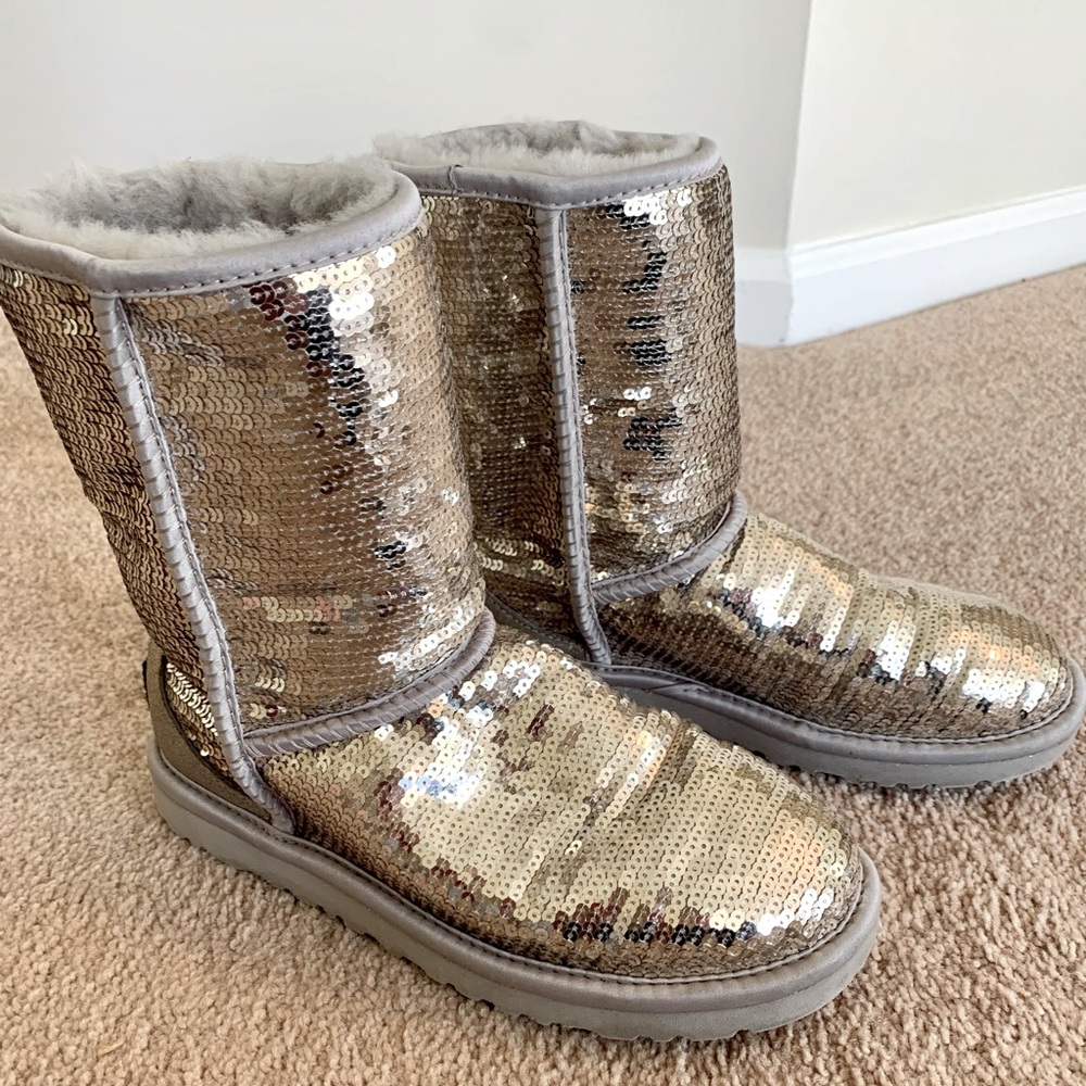 Silver Sequin Uggs
